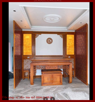 Bàn cơm thờ đặt được 2 mâm